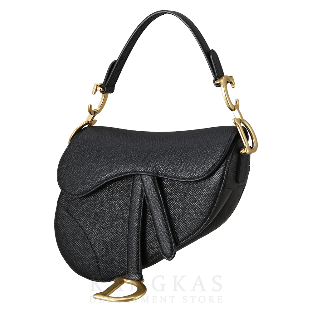 CHRISTIAN DIOR(USED)크리스찬디올 블랙 레더 새들백 미니